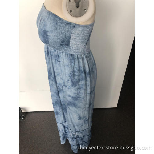 Long strapless slim dress